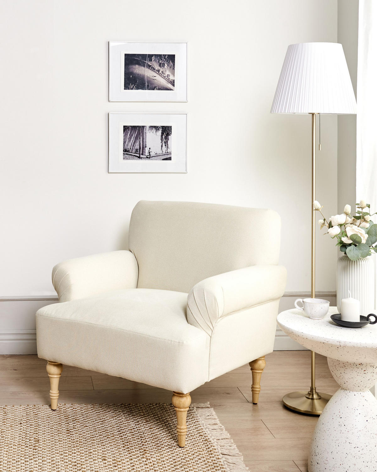 SESSEL Stoff Hellbeige Fredros - Beige, Textil (71/82/75cm) - Beliani