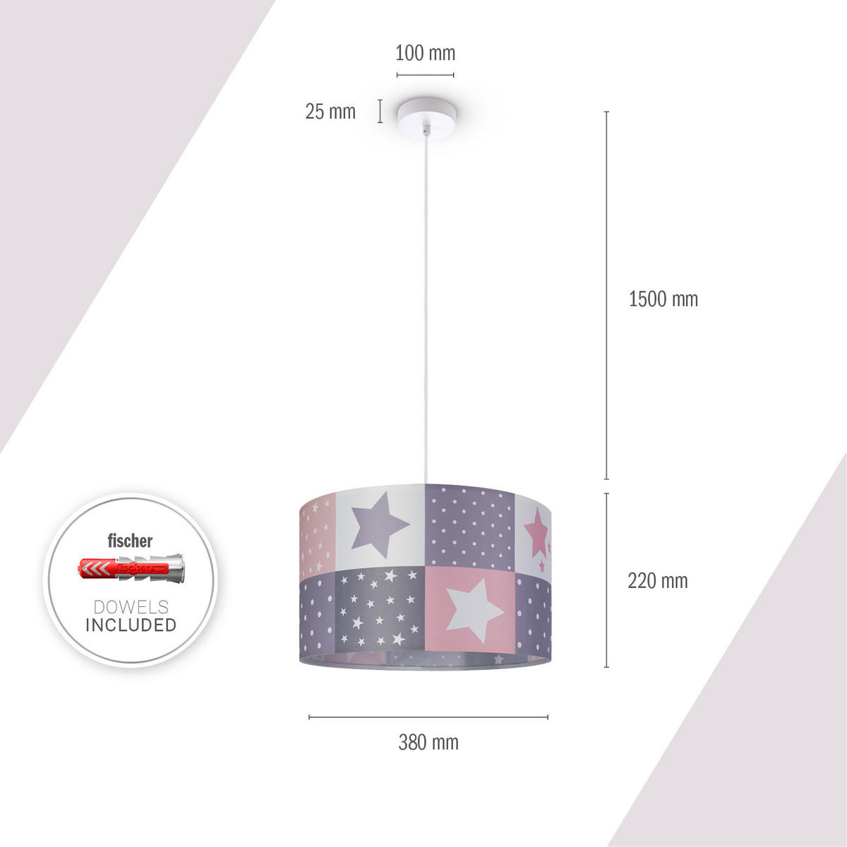 PENDELLEUCHTE Hugo Pd1 Cos 345 - Weiß, Metall (38/38/21cm) - Paco Home