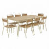 GARTENSET 9-tlg., Beige - Beige, Holzwerkstoff - Oviala