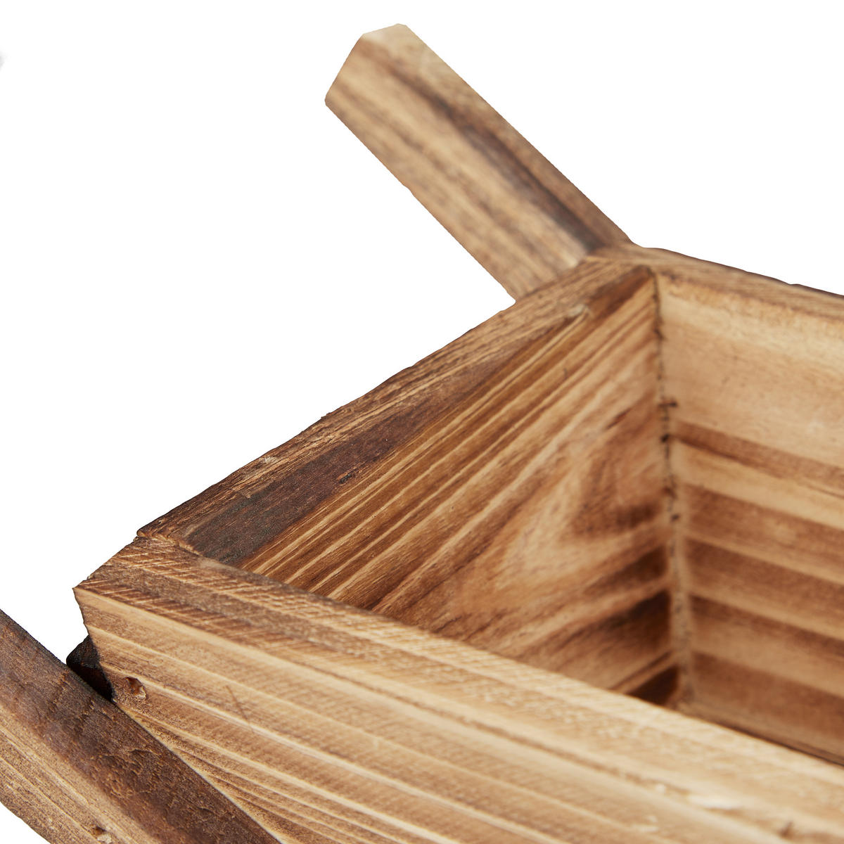 2xPFLANZSCHUBKARRE - Braun, Holz (22/10/12cm) - Relaxdays