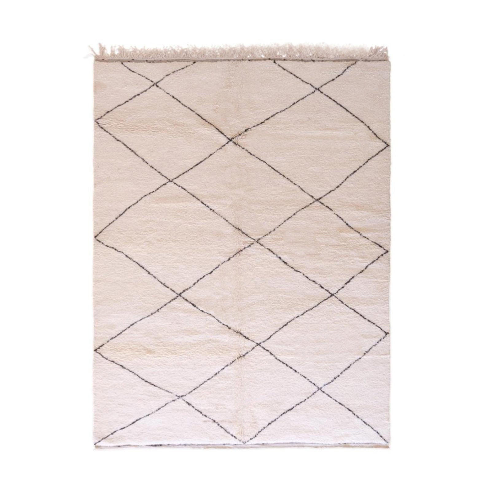 BERBERTEPPICH raffiniert Wolle 250x 363 cm - Weiß, Naturmaterialien (250/363cm) - AFK Living