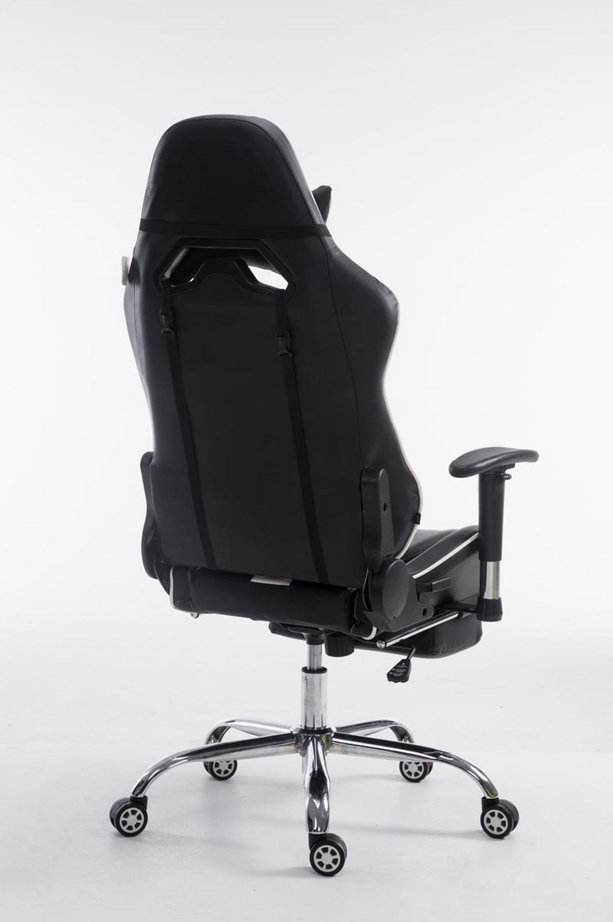 GAMINGSTUHL Limitless mit Fußablage, Schwarz/Weiß - Weiß, Textil/Metall (70/135/58cm) - TPFLiving