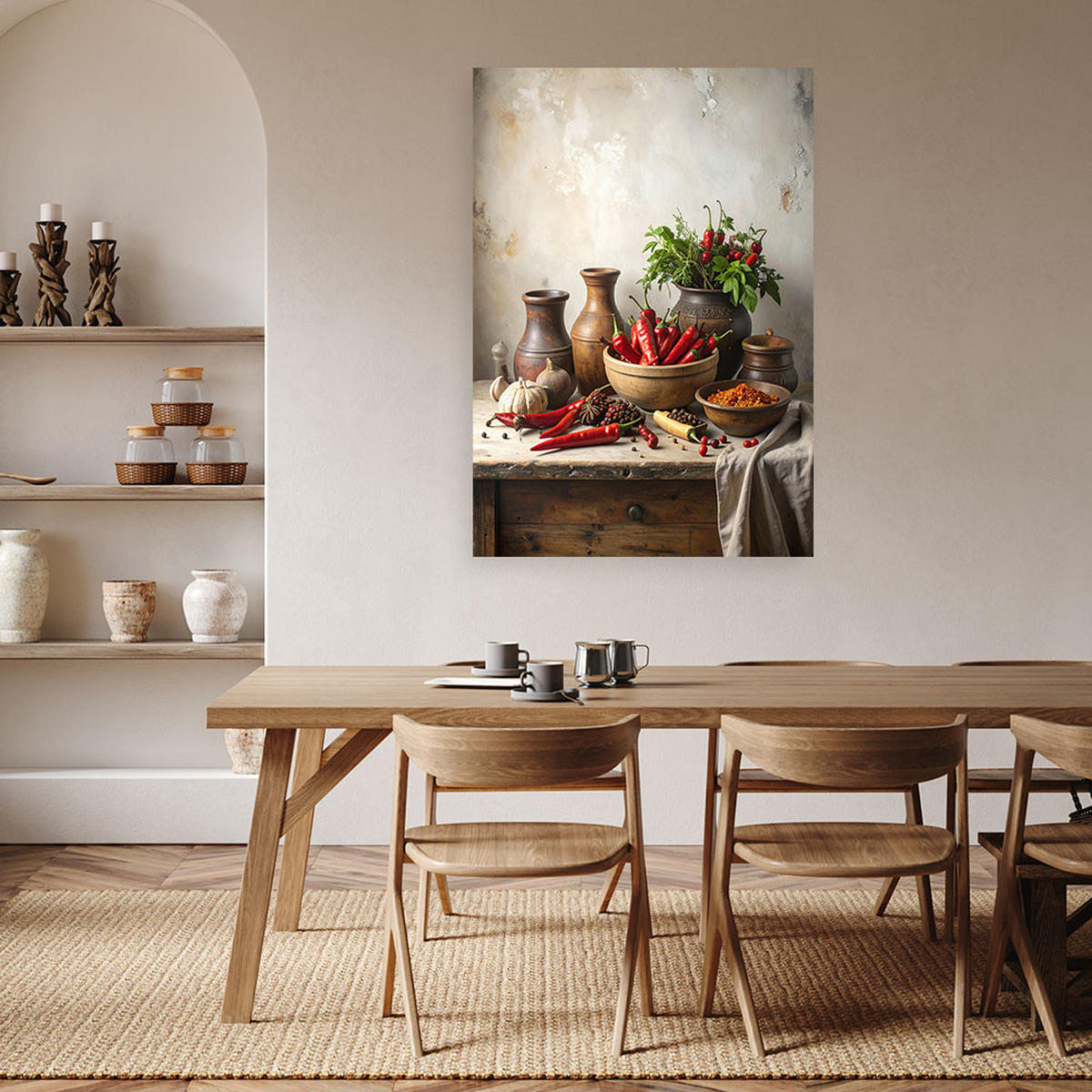 LEINWANDBILD Essen & Trinken 60x90cm - Multicolor, Textil (60/90cm) - Feeby