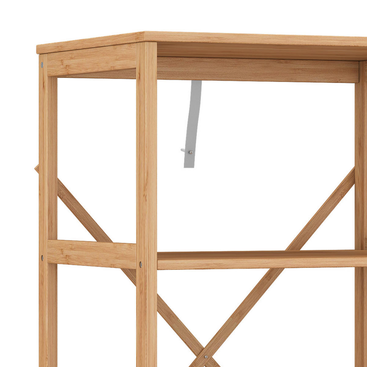 BÜCHERREGAL Novaro Bambus 48.3 x 87.9 cm mit 4 offenen Fächern - Grün, Holzwerkstoff (48.3/87.9/35.5cm) - Vicco