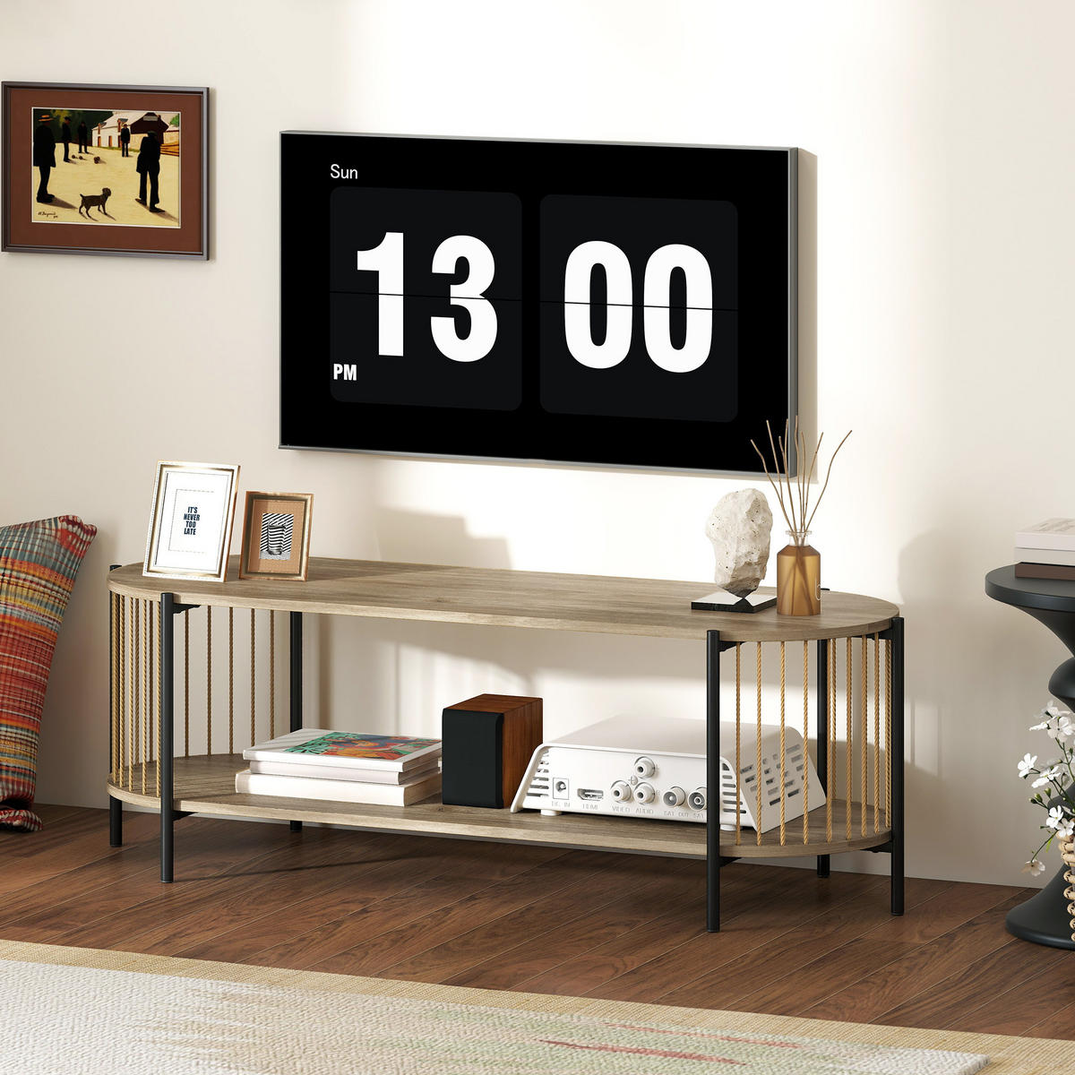 TV-MÖBEL Braun 1 Stück - Braun, Holzwerkstoff (124/41/43.5cm) - GiPP
