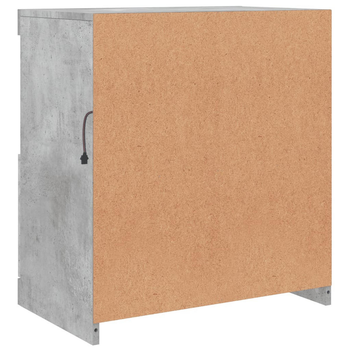 SIDEBOARD mit LED-Licht, 2 Türen 60/37/67 cm aus Holzwerkstoff Betongrau - Hellgrau, Holz (60/67/37cm) - vidaXL