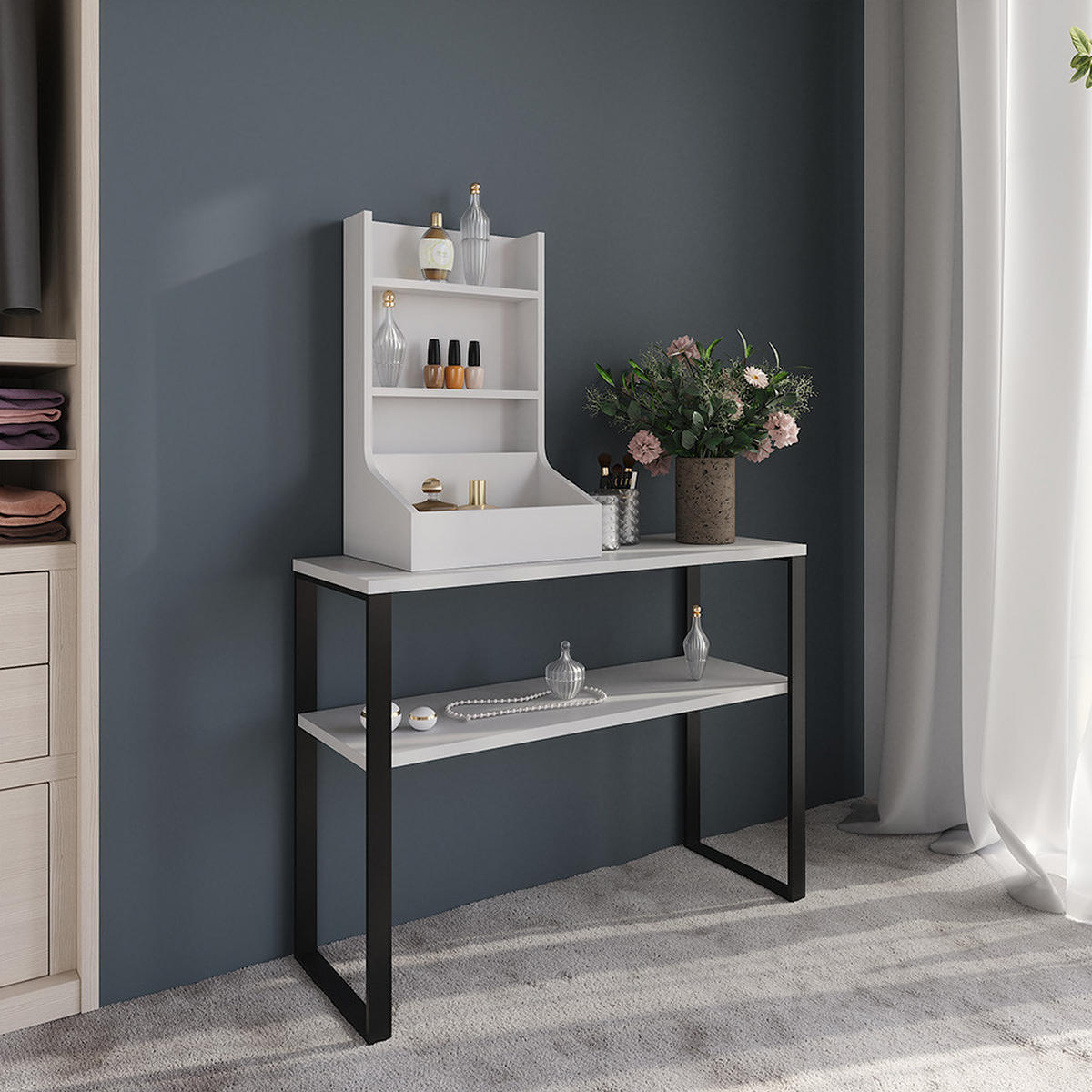 PŘÍBORNÍK Sherry Bílá - bílá, kompozitní dřevo (40/65/30cm) - Vicco