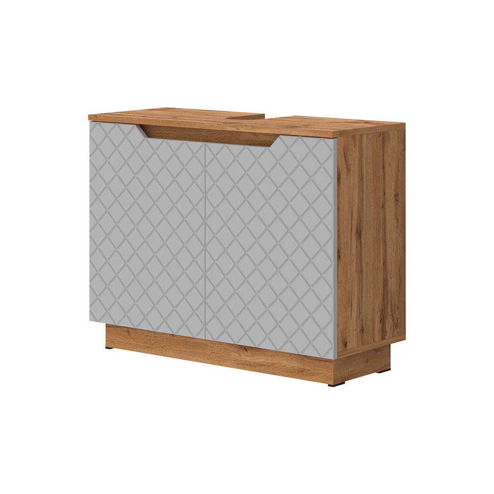 DISKBÄNKSSKÅP Lotta Grå 79.6x62.1 cm med 2 dörrar 62.1/79.6/32 cm