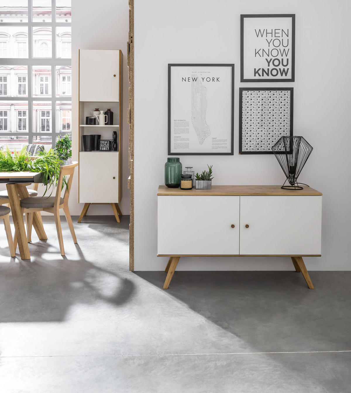 KOMMODE NATURE - Weiß, Holzwerkstoff (120/72/40cm) - Vox Möbel