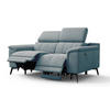 RELAXSOFA FIERO 2-Sitzer mit 2 Relaxfunktionen, mintgrün - Schwarz/Mintgrün, Holzwerkstoff/Textil (170/82/103cm) - Courtois Laville