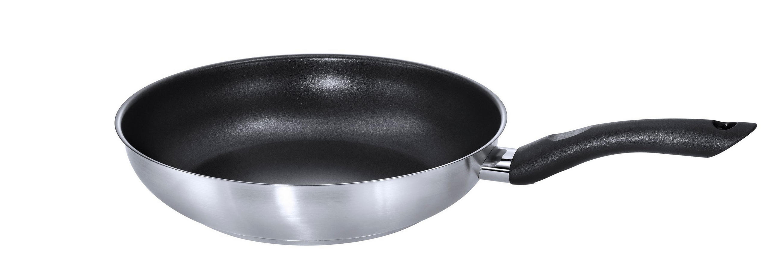 PFANNE Alfons, Edelstahl, Induktion, Antihaftbeschichtung, 28 cm - Edelstahlfarben, Kunststoff/Metall (28cm) - KOPF