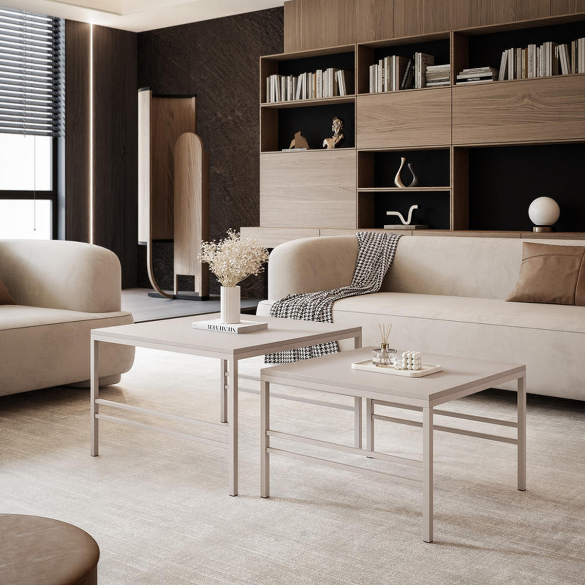 COUCHTISCH Cashmere Cashmere Rahmen - Kaschmir, Metall (70/70/46cm) - Idohome