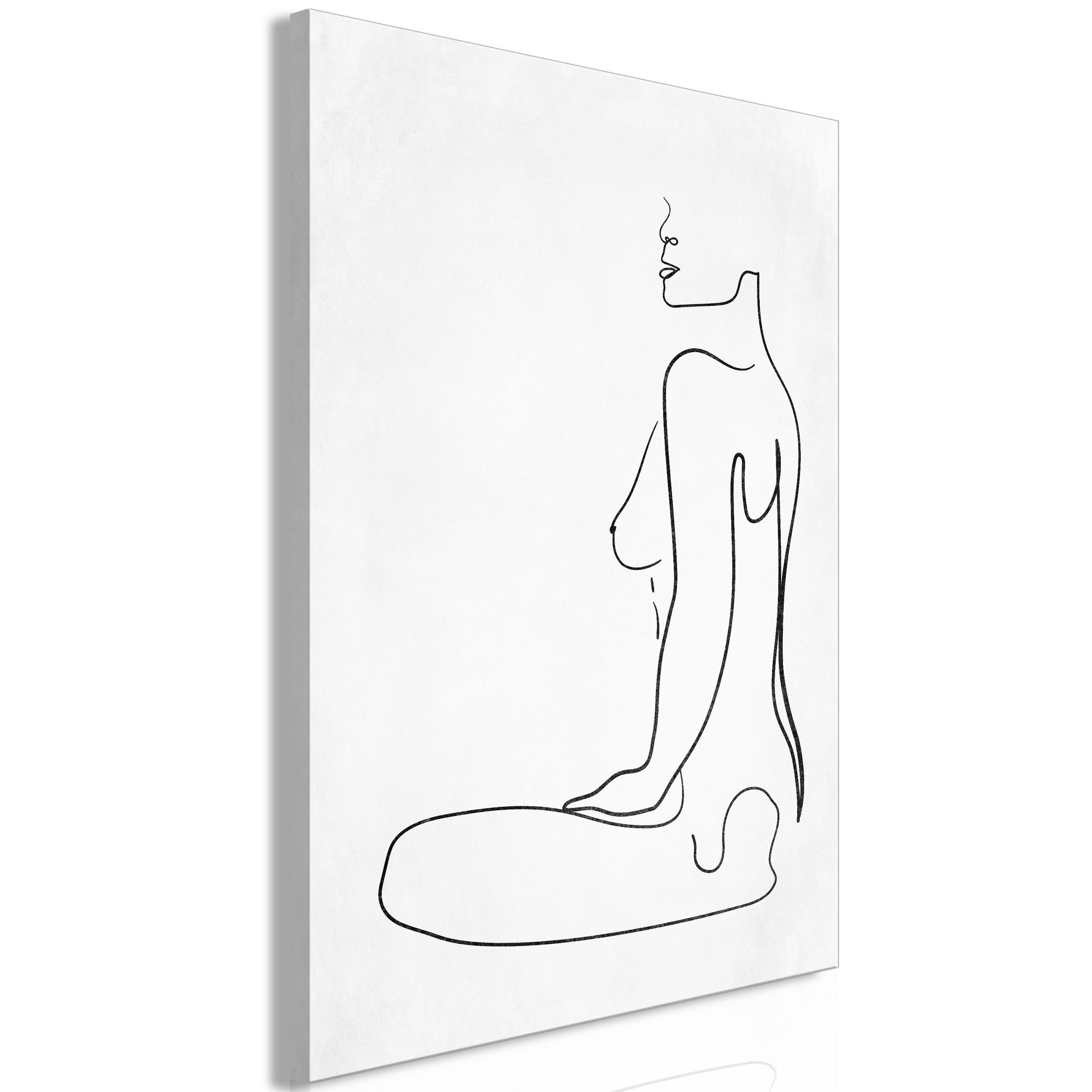 KUNSTDRUCK Schwarz-Weiß 60/90 cm - Schwarz, Textil (60/90cm) - KUNSTLOFT