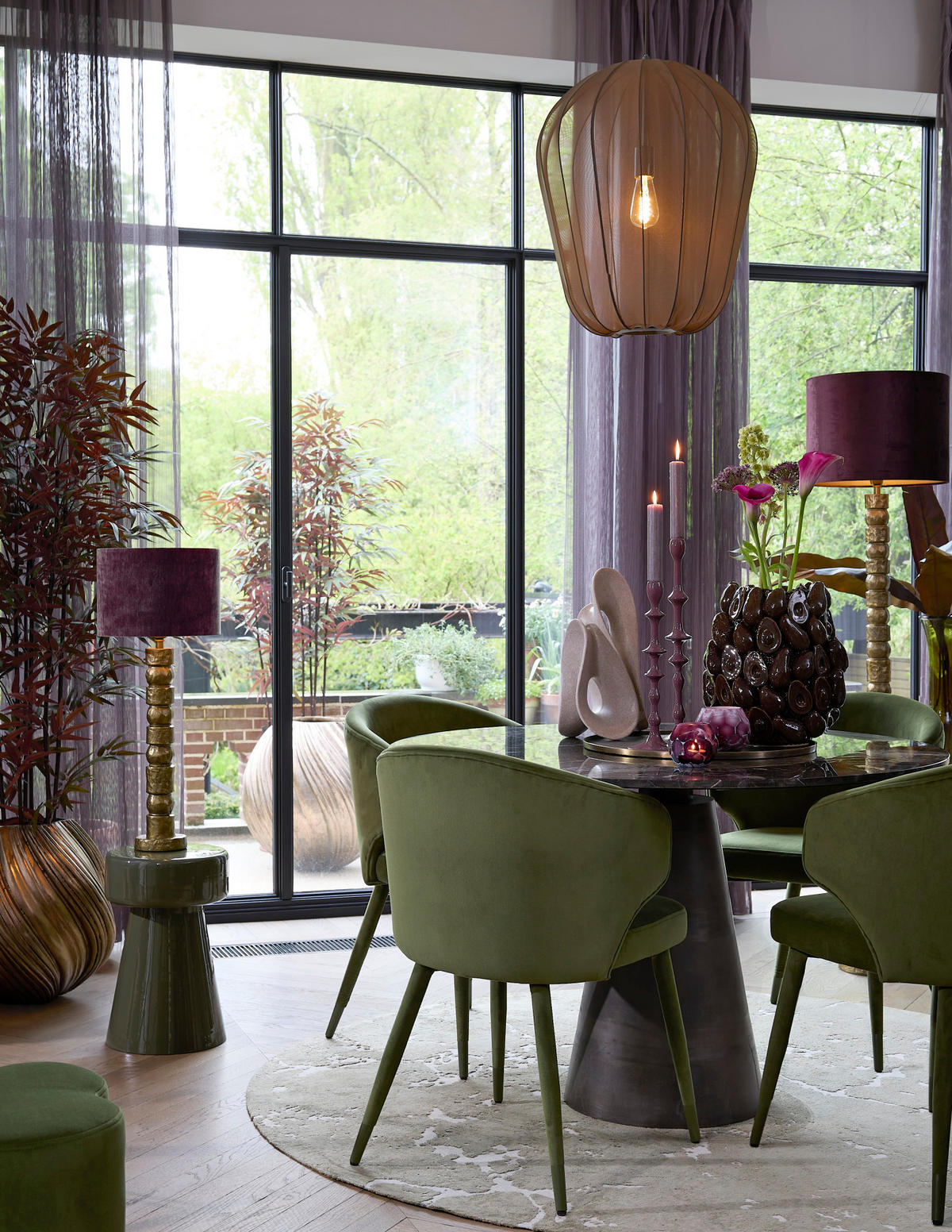 BEISTELLTISCH Dakwa Grün Ø29/47 cm - Grün, Metall (29/29/47cm) - Light & Living