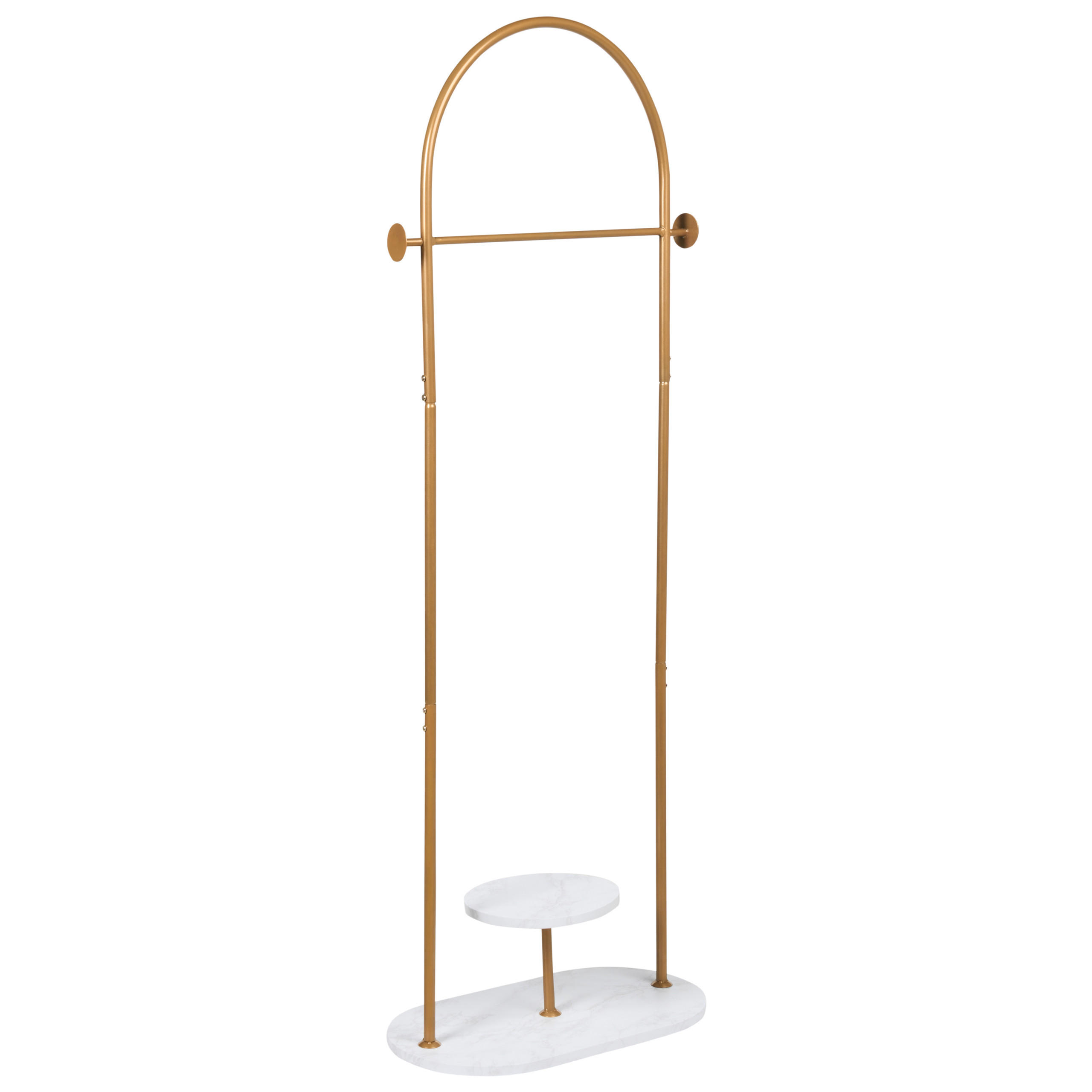 GARDEROBENSTÄNDER Gold Hardin - Goldfarben, Metall (60/174/33cm) - Beliani
