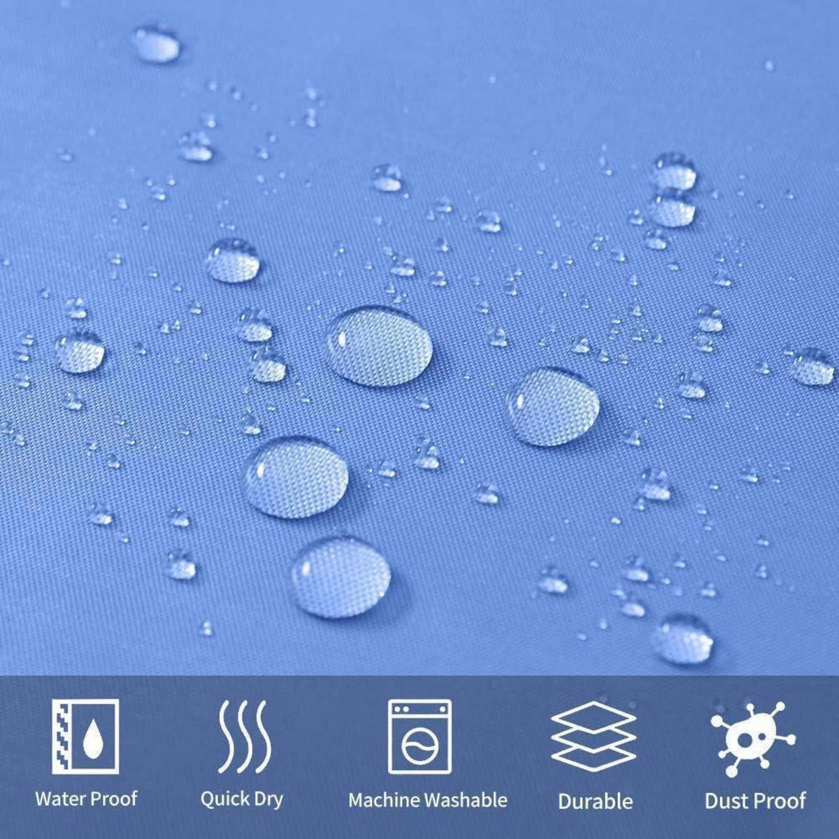 DUSCHVORHANG Blau 244 x 200 cm - Blau, Textil (244/200cm)