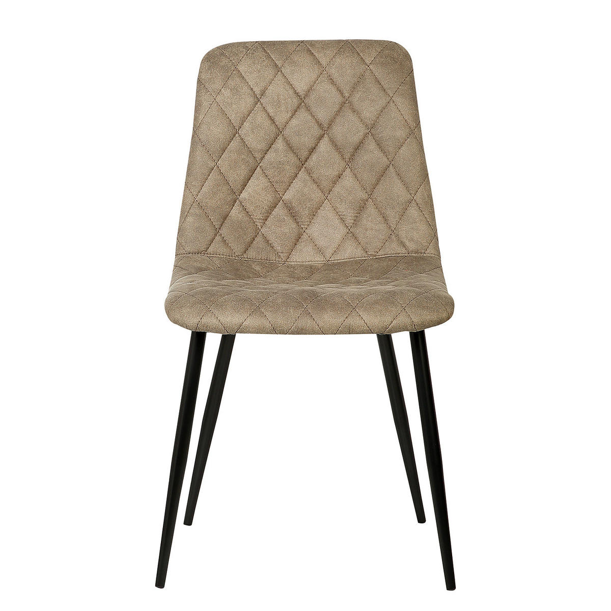 POLSTERSTUHL - Schwarz/Cappuccino, Textil/Metall (45/85/51cm) - home24