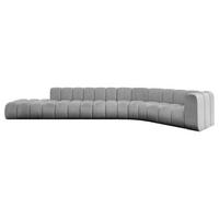 ECKSOFA modulares Sofa Tilmo-L2 - 490x194x70 cm Grau - Hellgrau, Holzwerkstoff/Textil (490/194cm) - ALTDECOR