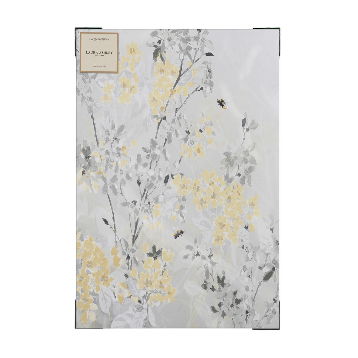 LEINWANDBILD Frühlingsblüten - 80x60cm - Gelb/Grau, Holzwerkstoff (60/3cm) - Graham & Brown