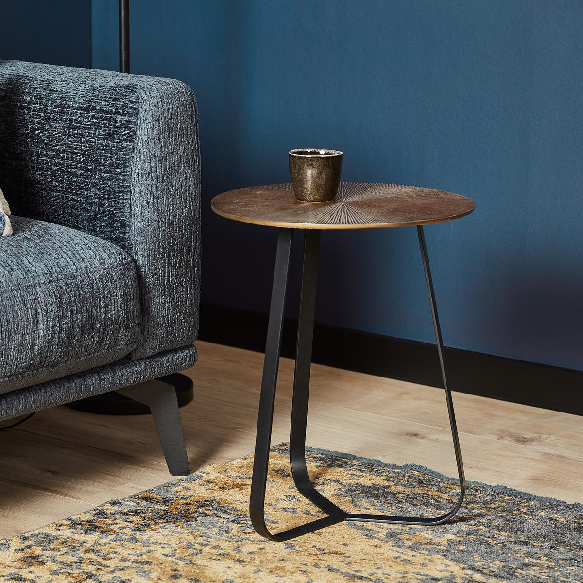 COUCHTISCH Anna Metall 40 cm / 40 cm Gold - Goldfarben, Metall (40/40/50cm)