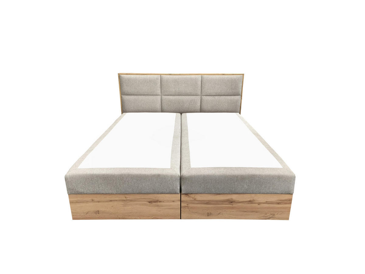 BOXSPRINGBETT Loly 140x200 cm H4 Taschenfederkern Beige - Beige, Textil (140/200cm) - KS Home Concept