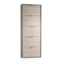 SCHUHSCHRANK Lärche 28/67/183 cm - Braun, Holzwerkstoff (67/183/28cm) - DMORA