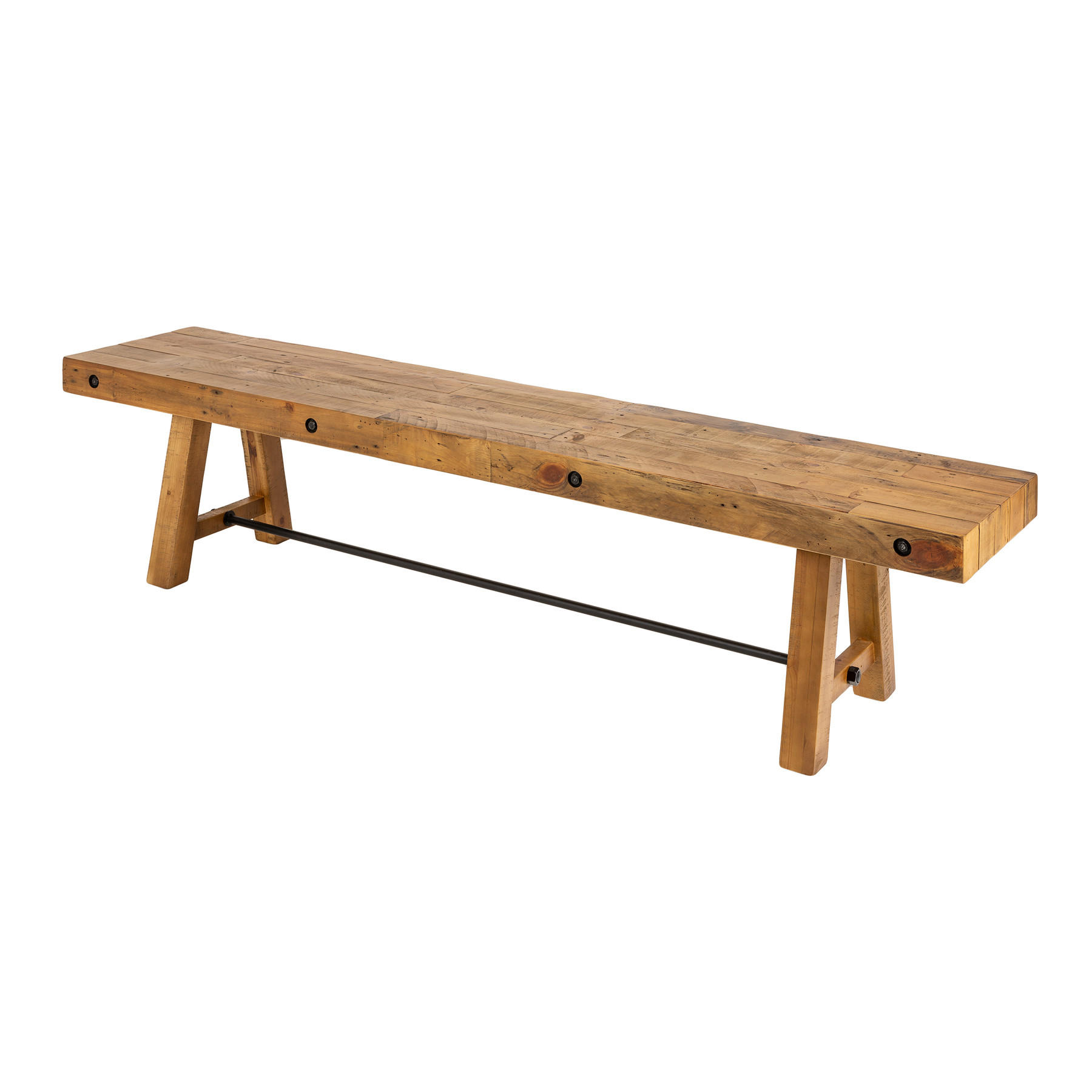 SITZBANK FINCA Pinie Braun 165 cm - Braun, Holz (165/47/40cm) - riess-ambiente