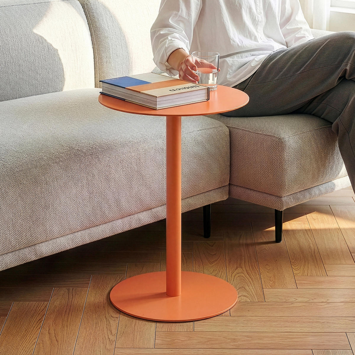 Orange, Metall (40/40/50cm) - [en.casa]