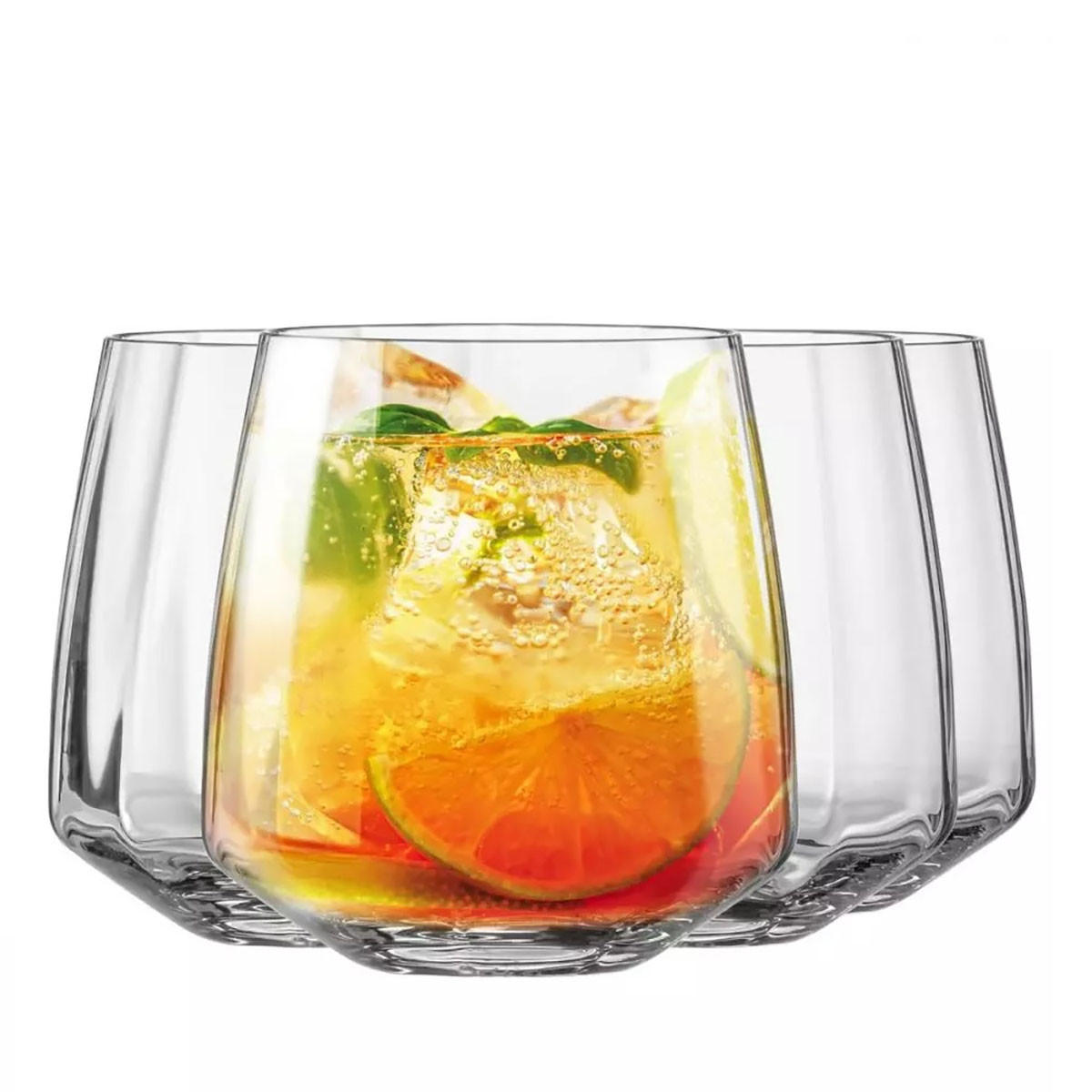 WASSERGLÄSER Celebration, 4er-Set, 400 ml, Handgemacht - Transparent, Glas (0.4L) - Krosno Glass