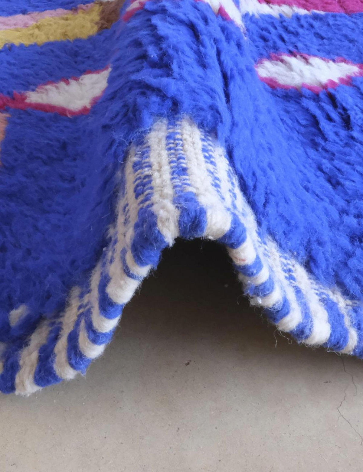 BERBERTEPPICH aus Marokko aus reiner Wolle 200x 300 cm - Blau, Naturmaterialien (200/300cm) - AFK Living