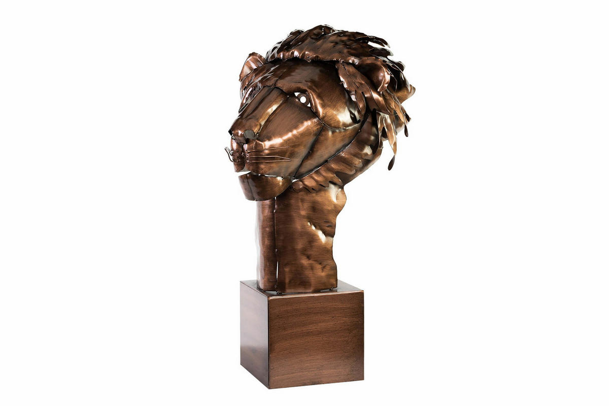 METALLSKULPTUR Braun 63/40 cm - Braun, Metall (2.3/40/35cm) - KUNSTLOFT