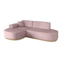 ECKSOFA Ottomane Links MARI-L1-v2 - 243x171x83 cm Rosa Cord - Rosa, Holzwerkstoff/Textil (243/171cm) - ALTDECOR
