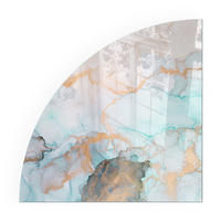 GLASPLATTE für Kamin 100x100 cm - Türkis, Glas (100/100/0.4cm) - TULUP