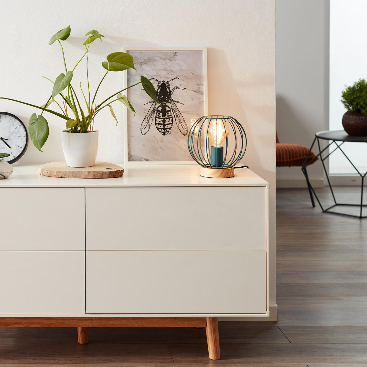 TISCHLEUCHTE Sorana 93044/73 - Grün, Metall (20/20/19.7cm) - Brilliant