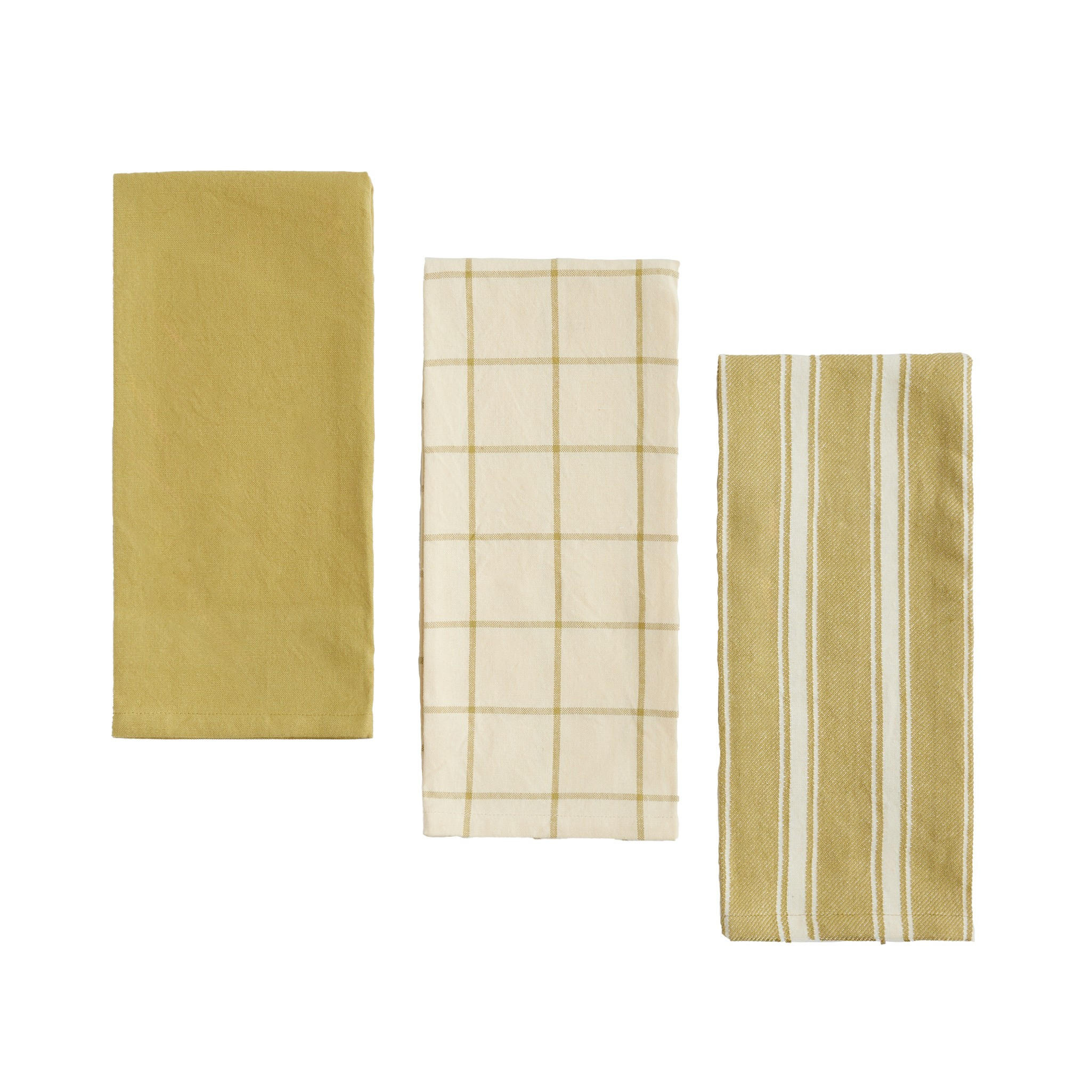 GESCHIRRTUCH-SET Trio (3er-Set) - Gelb, Textil (40/60cm) - home&you