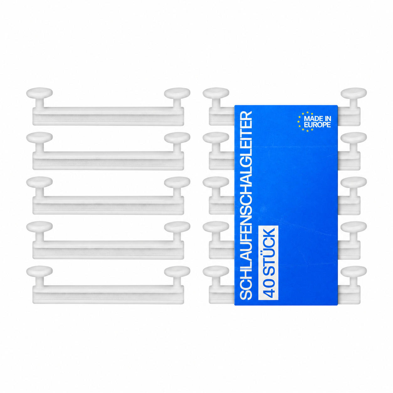Bestlivings Schlaufengleiter Weiß 0.5x5.2 cm