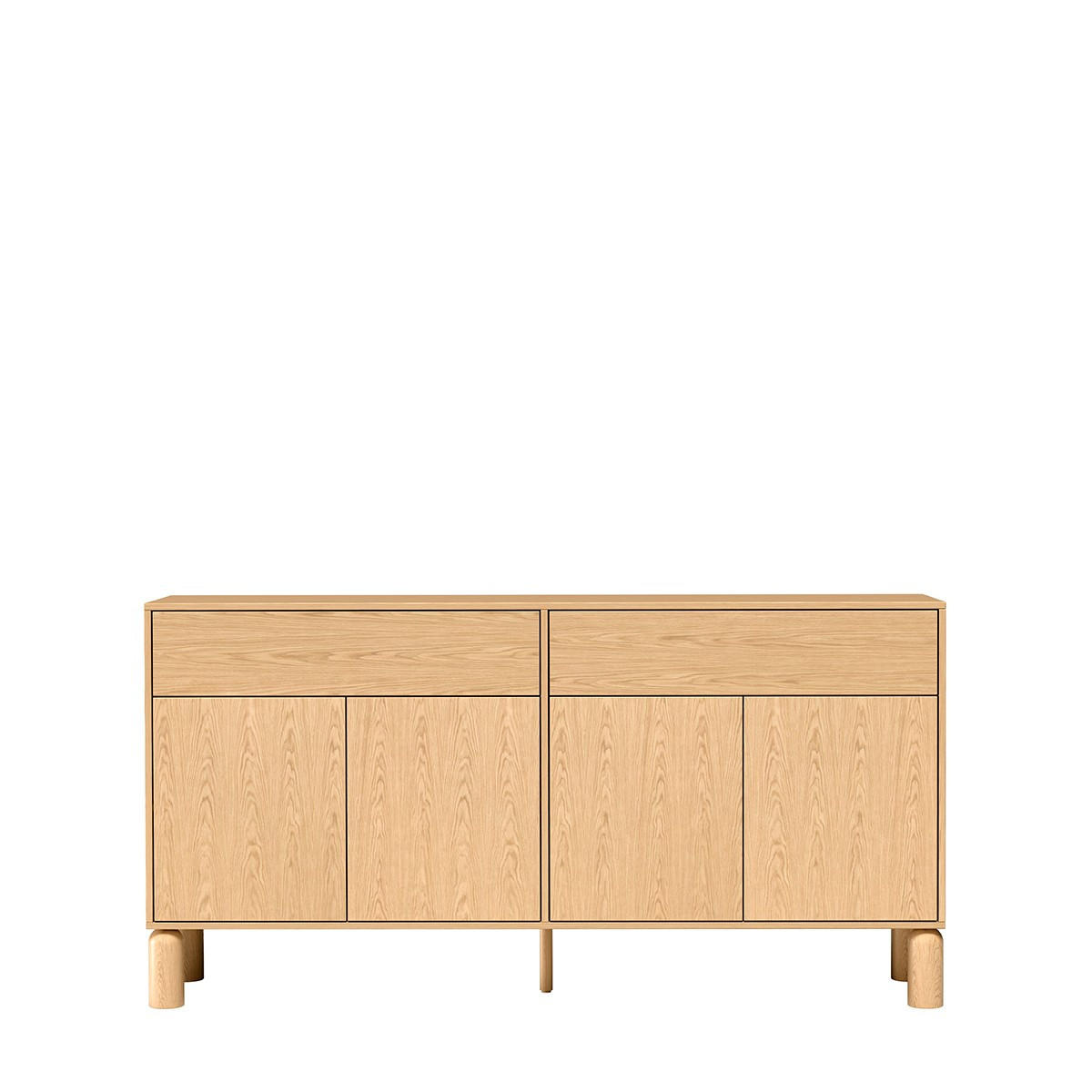 KOMMODE SABBIA 180/91,6/40,6cm mit 2 Schubladen 4 Türen Eichefarben - Eichefarben, Holzwerkstoff (180/91.6/40.6cm) - MASSENO