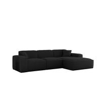 ECKSOFA Celes Premium In Sven - Schwarz, Holzwerkstoff/Textil (266/165cm) - Fun Möbel