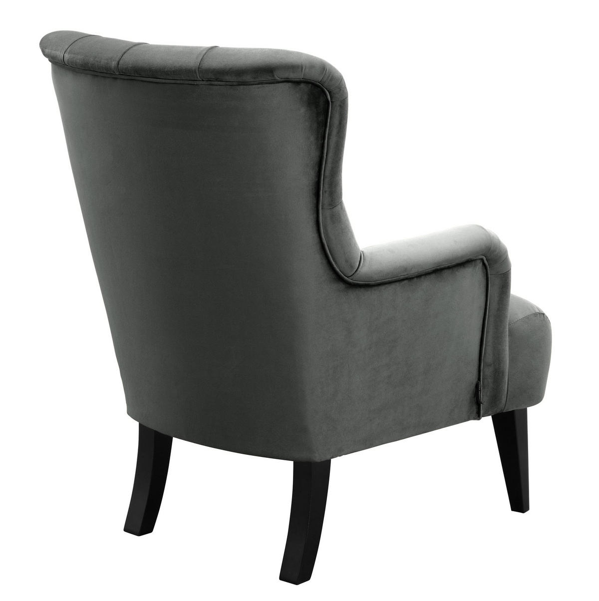 SESSEL Kayley Samtvelours graphit - Graphitfarben, Kunststoff (71/97/82cm) - 58aufmkessel