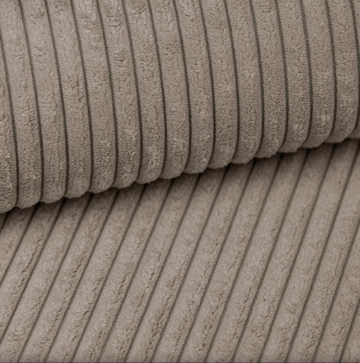 ECKSOFA U-Form XL Designer MODENA stoff Dicker Cord Poso Hellbraun - Hellbraun, Holz (165/382cm) - Kaiser Möbel
