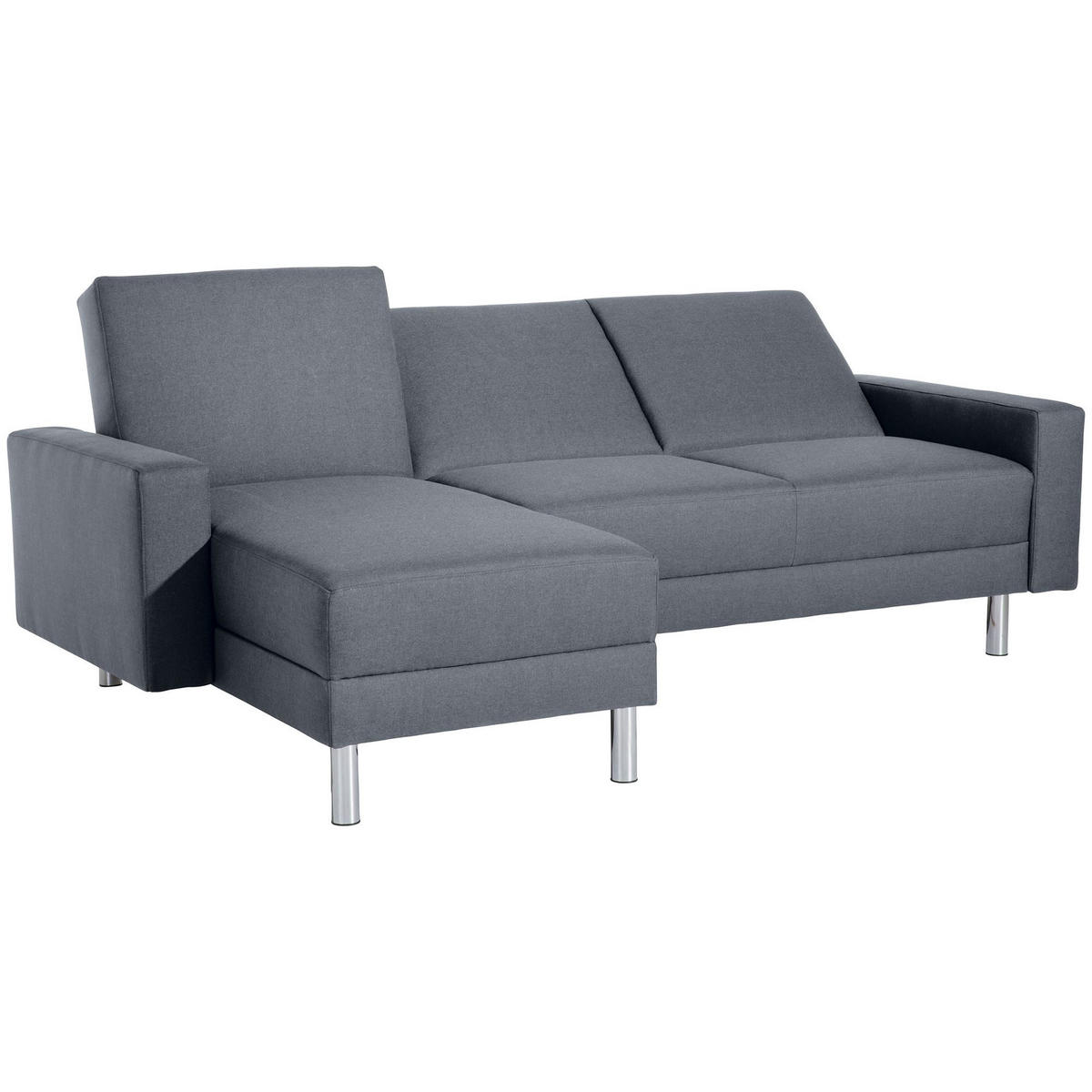 FUNKTIONSSOFA mit Hocker Katryna Flachgewebe denim - Flieder, Kunststoff (144/92/230cm) - 58aufmkessel