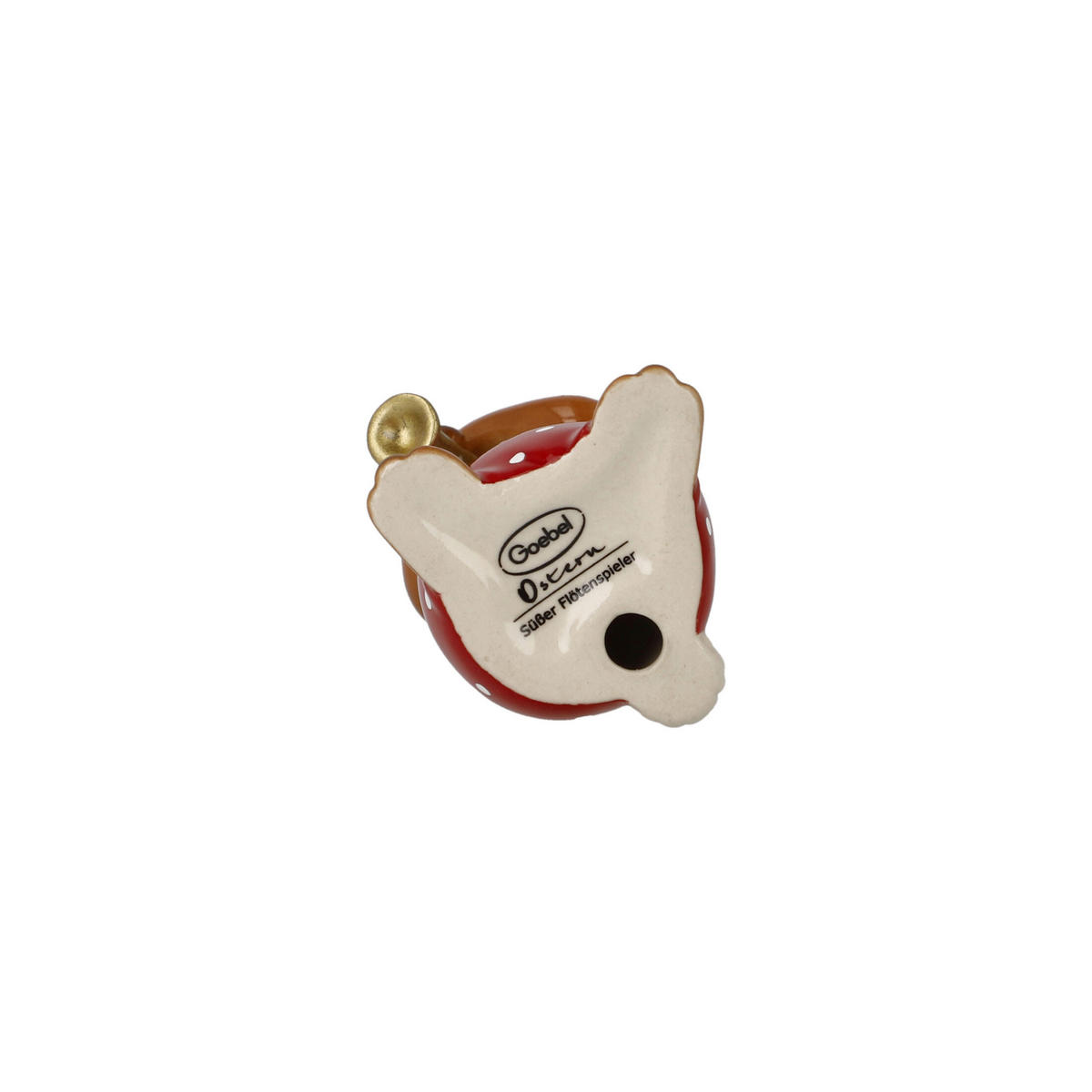 DEKOTIER Hase - Süßer Flötenspieler, Steingut, Bunt, 8 cm - Multicolor, Keramik (4/8/4cm) - Goebel
