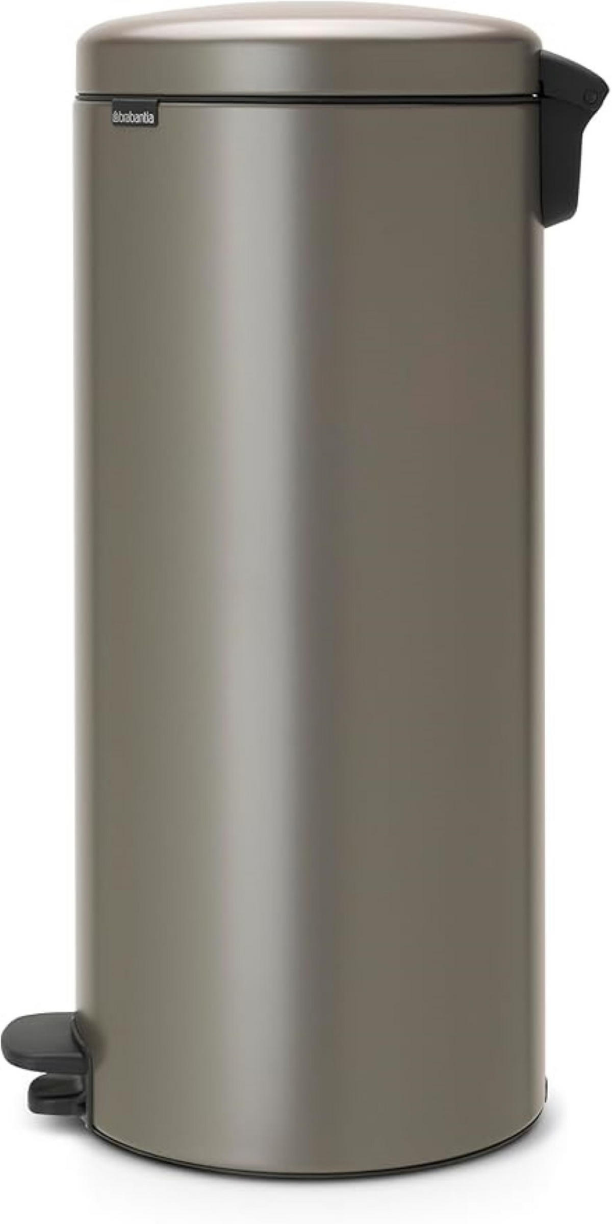 MÜLLEIMER klassisch Mit Soft Verschluss 30 Liter 67,9 x 29,3 x 38 cm Metall Platin - Grau, Metall (29.3/67.9/38cm) - PROREGAL
