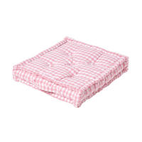 SITZKISSEN rosa kariert 40/40/8 cm – Bodenkissen Vichy-Karo - Rosa, Textil (40/40/8cm) - Homescapes
