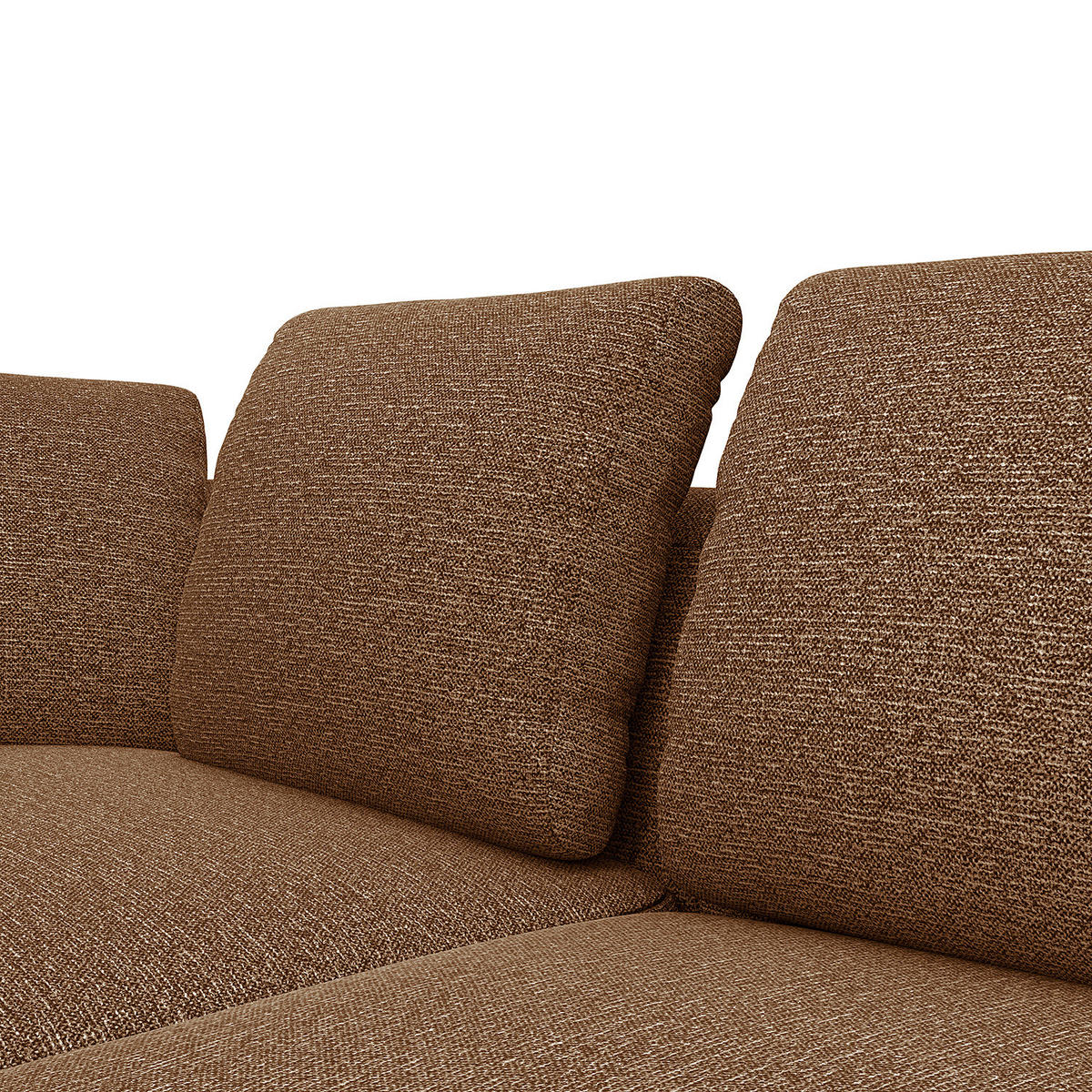 ECKSOFA mit Longchair - Beige/Schwarz, Kunststoff/Textil (276/146cm) - home24