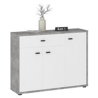 KOMMODE VIKA - Weiß/Grau, Holzwerkstoff (89/70/30cm) - IDIMEX