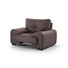 RELAXSESSEL Omega aus Kunstleder, Dunkelbraun - Dunkelbraun/Schwarz, Leder (128/88/98cm) - Beautysofa