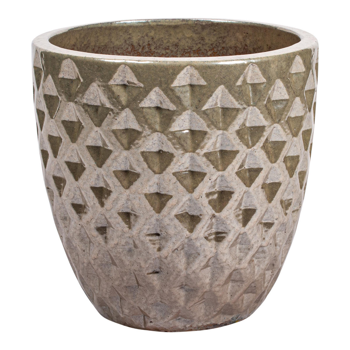 TOPF Mindy Weiß 44/44/42cm 4er-Set - Weiß, Keramik (42cm) - PTMD Collection