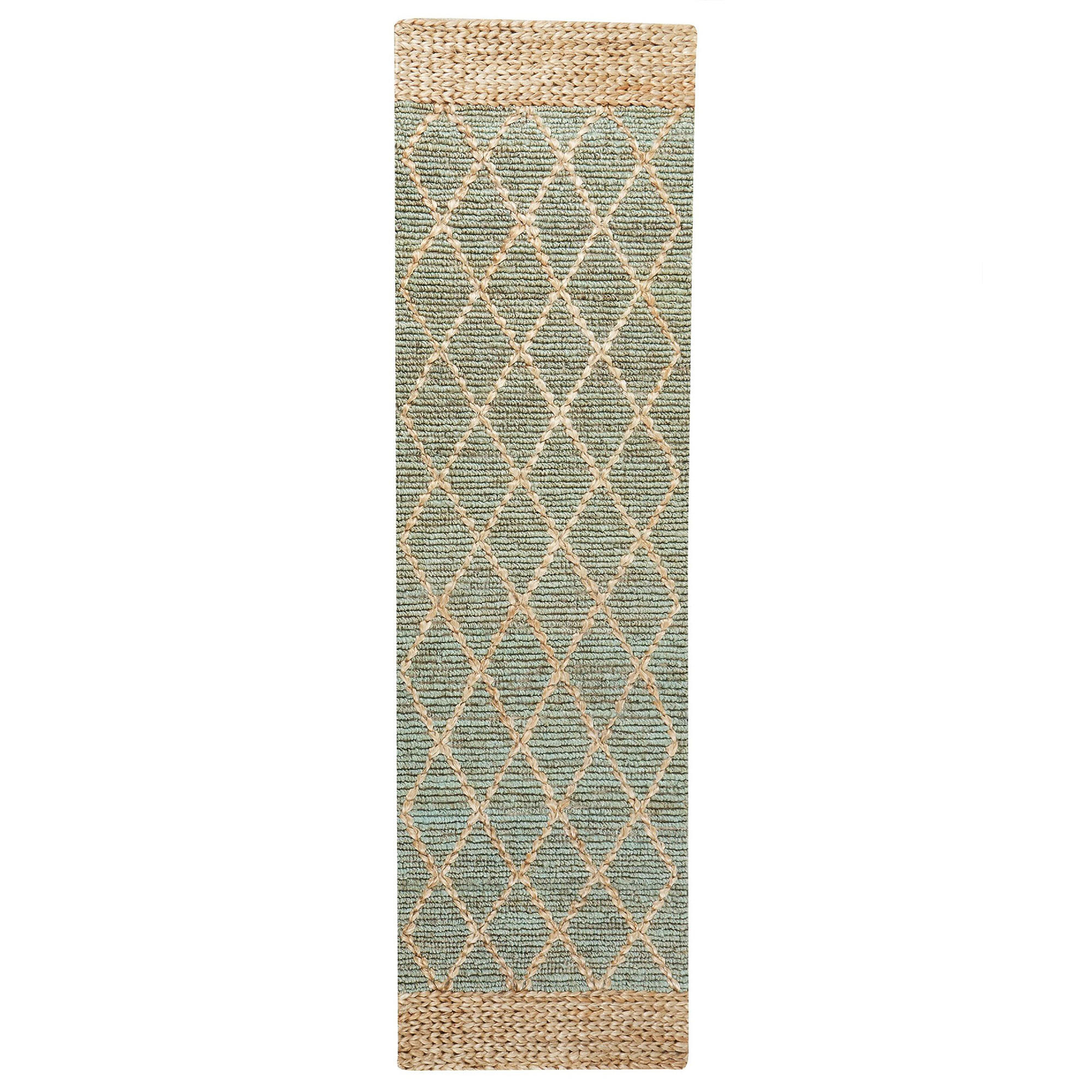 TEPPICH Grün 80/300 cm Jute Tellikaya - Beige, Textil (80/300cm) - Beliani