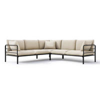 GARTENECKSOFA Worcully Beige / Schwarz - Beige, Textil (229/80/229cm) - Selsey